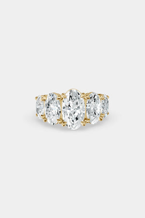 Oval Five Diamond Ring | Comfort Band | Natasha Schweitzer