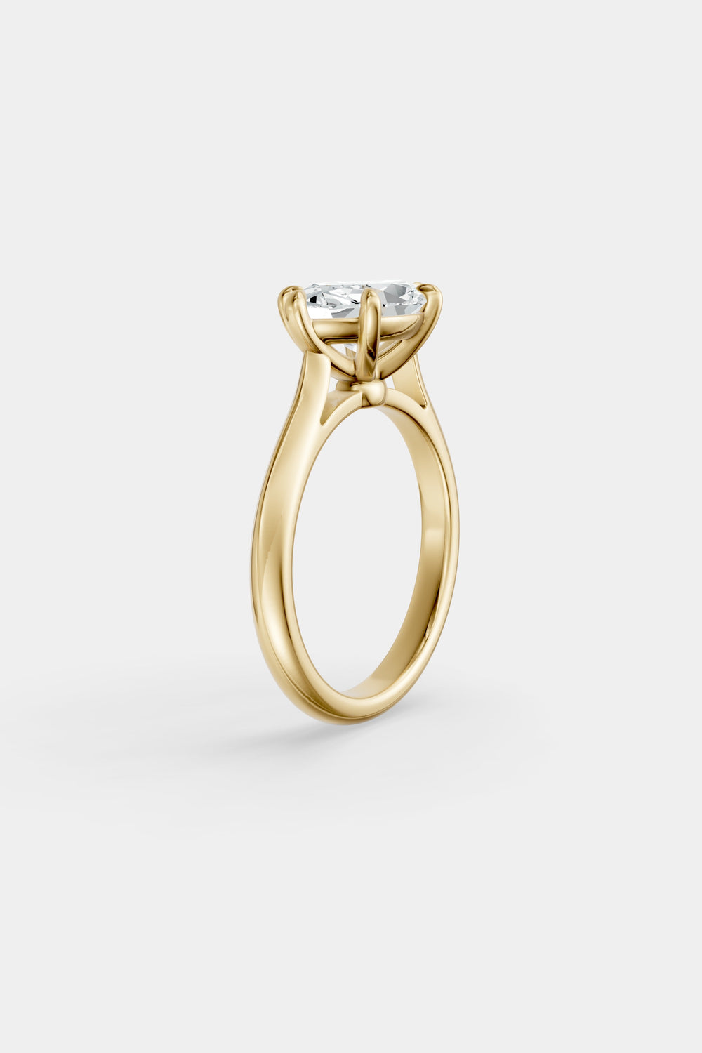 East West Diamond Solitaire Ring | Traditional Open-Style Band| Natasha Schweitzer