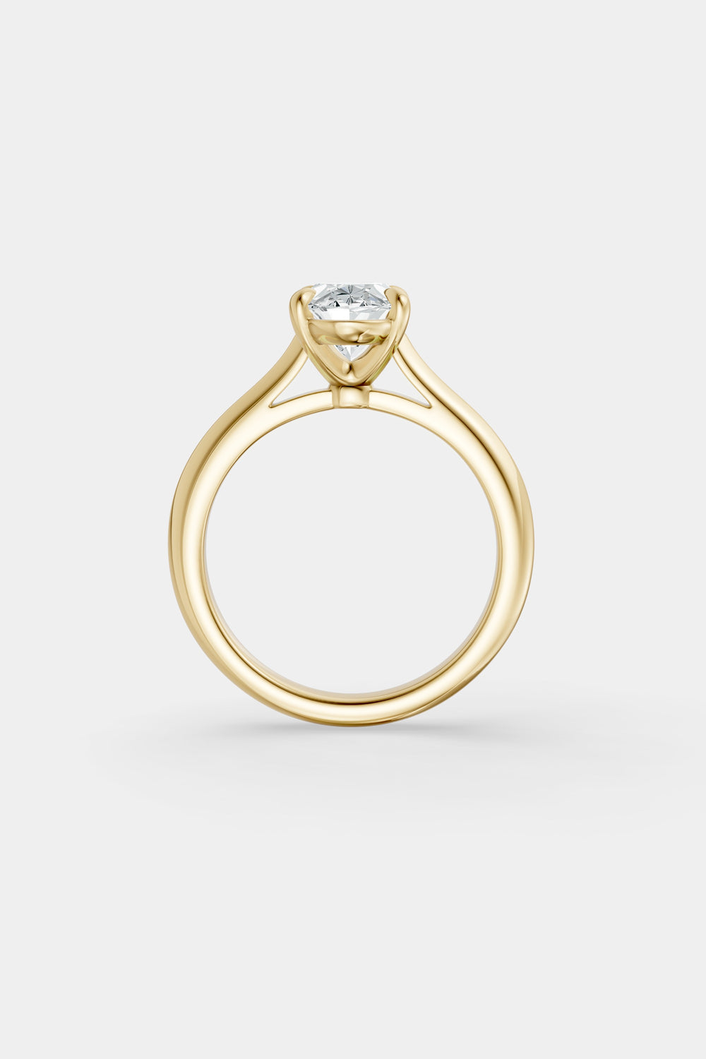 Diamond Solitaire Ring | Traditional Open-Style Band| Natasha Schweitzer