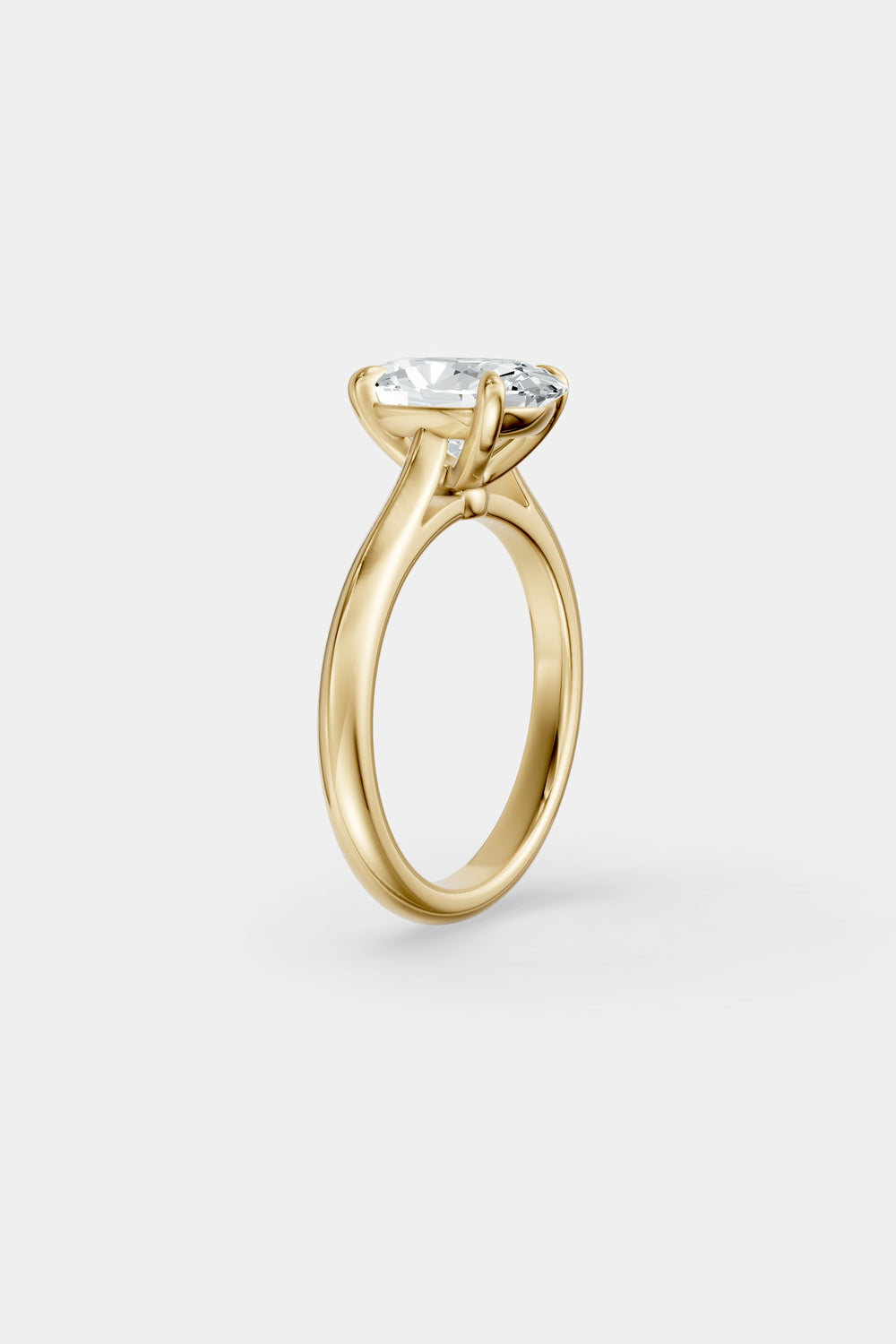 Diamond Solitaire Ring | Traditional Open-Style Band| Natasha Schweitzer