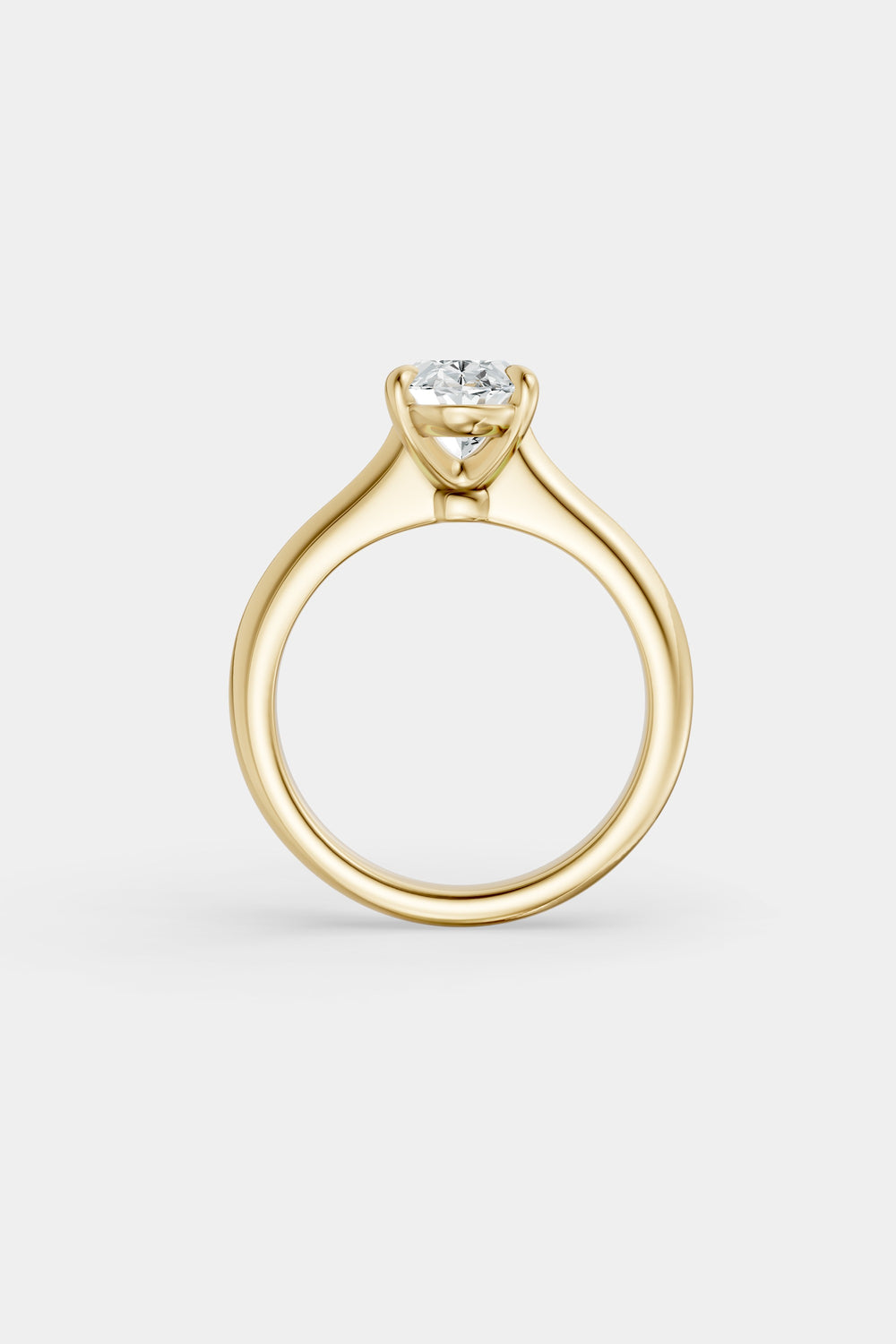 Diamond Solitaire Ring | Traditional Band| Natasha Schweitzer