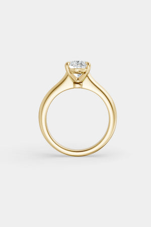 Diamond Solitaire Ring | Traditional Band | Natasha Schweitzer