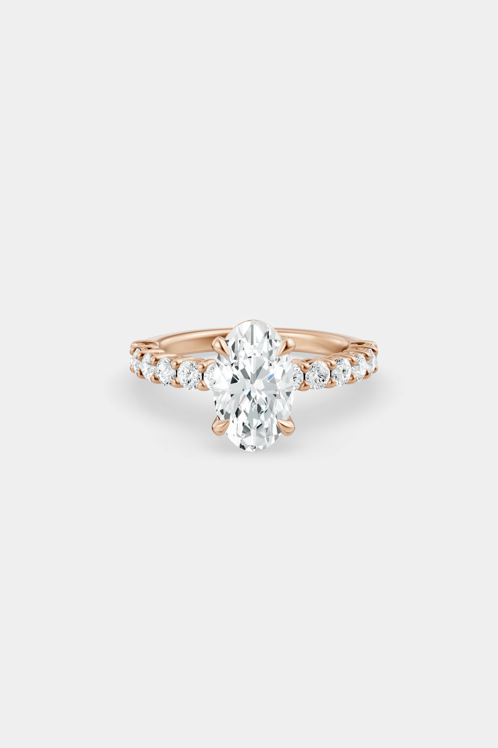 Oval Diamond Half Eternity Ring | 18K Gold| Natasha Schweitzer