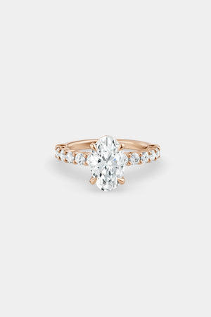 Oval Diamond Half Eternity Ring | 18K Gold | Natasha Schweitzer