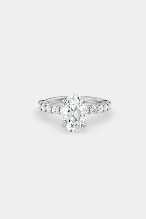 Oval Diamond Half Eternity Ring | 18K Gold | Natasha Schweitzer