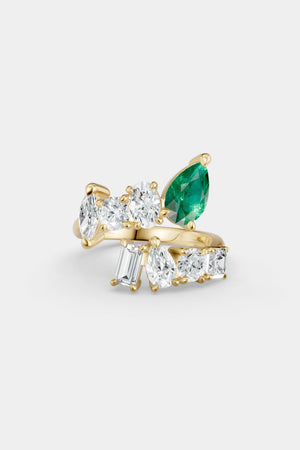 Scattered Diamond Wrap Ring | Diamond, Emerald, Sapphire | Natasha Schweitzer