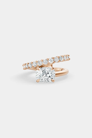 Natasha East West Diamond Wrap Ring | 0.05ct Round Diamond Band | Natasha Schweitzer