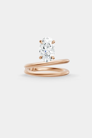 Double Band Diamond Oval Ring | 18K Gold | Natasha Schweitzer