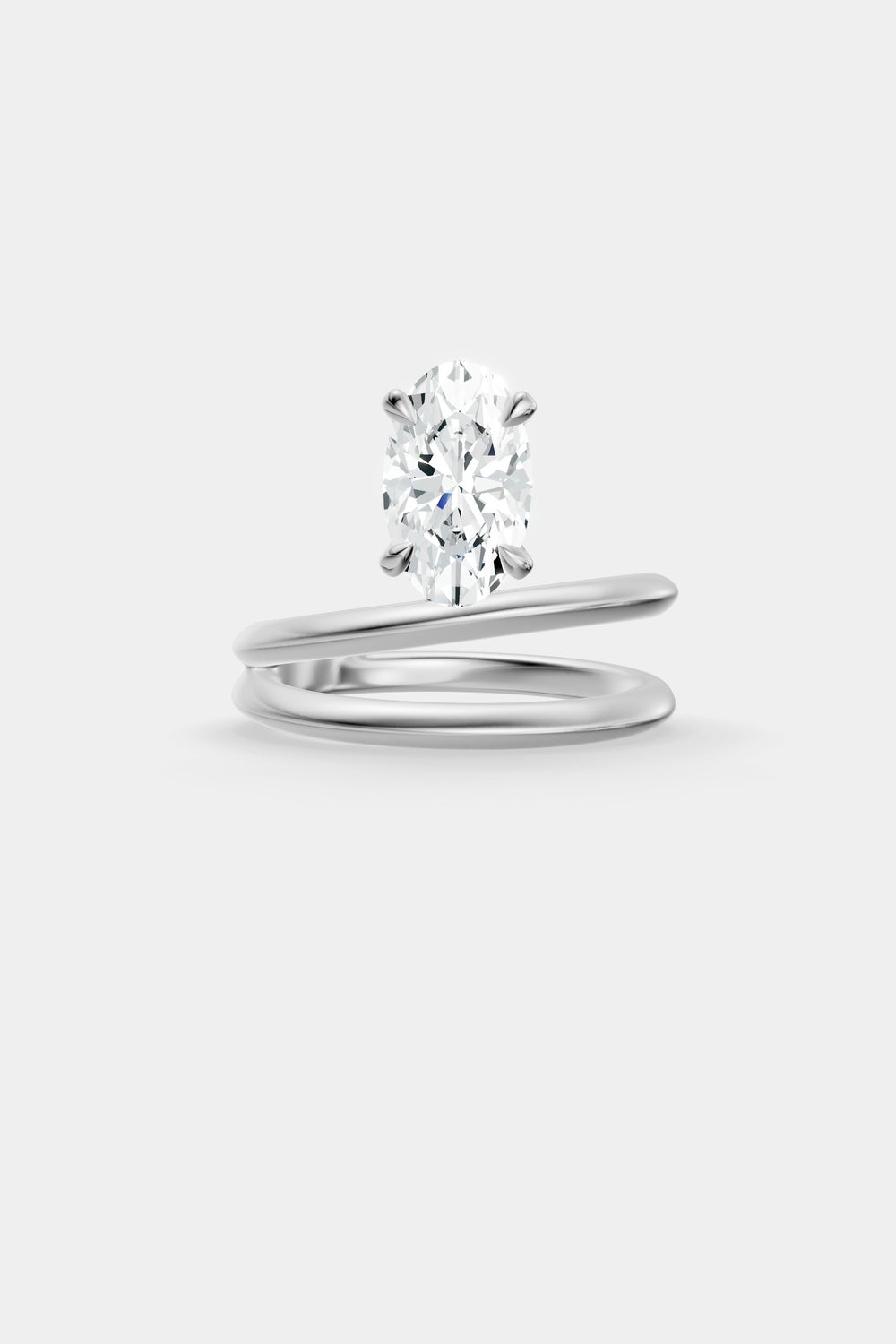 Double Band Diamond Oval Ring | 18K Gold| Natasha Schweitzer