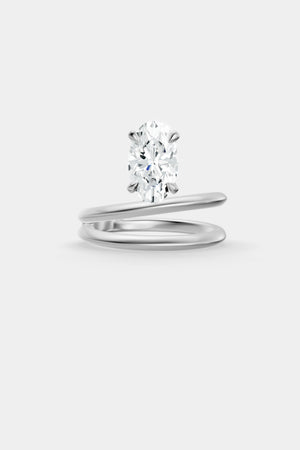 Double Band Diamond Oval Ring | 18K Gold | Natasha Schweitzer