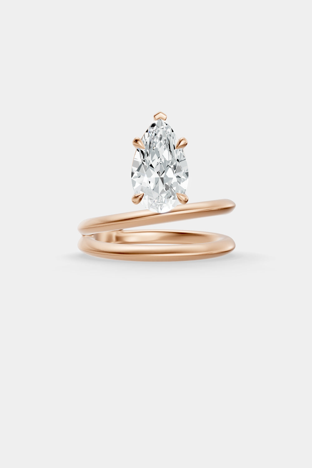Double Band Diamond Pear Ring | 18K Gold| Natasha Schweitzer