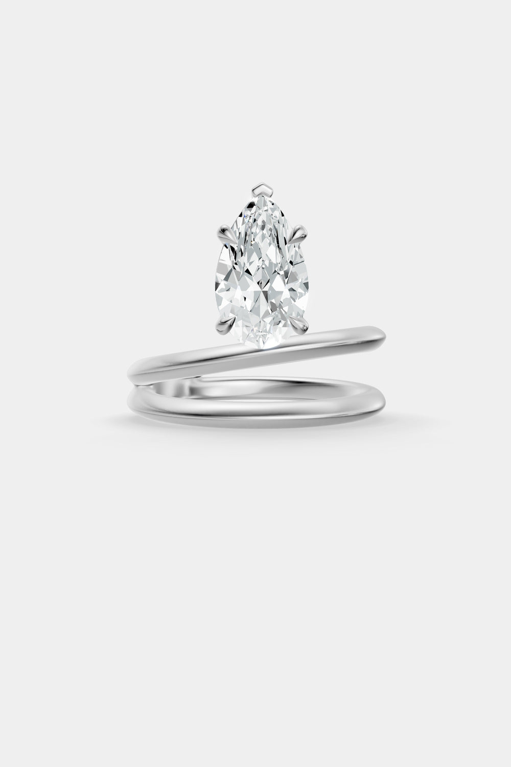 Double Band Diamond Pear Ring | 18K Gold| Natasha Schweitzer