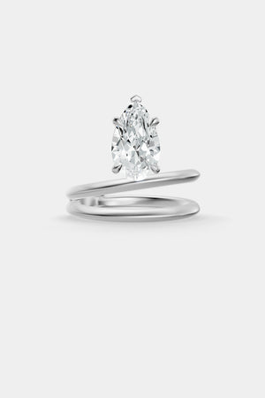 Double Band Diamond Pear Ring | 18K Gold | Natasha Schweitzer
