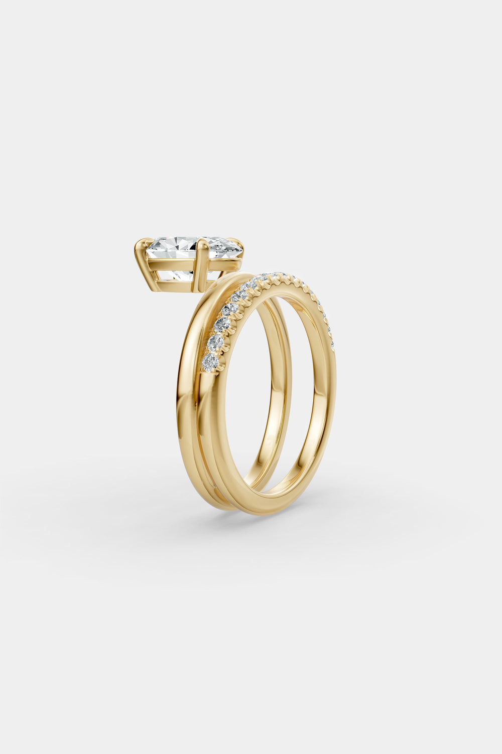 Double Band Floating Diamond Ring | Harley Diamond Band| Natasha Schweitzer