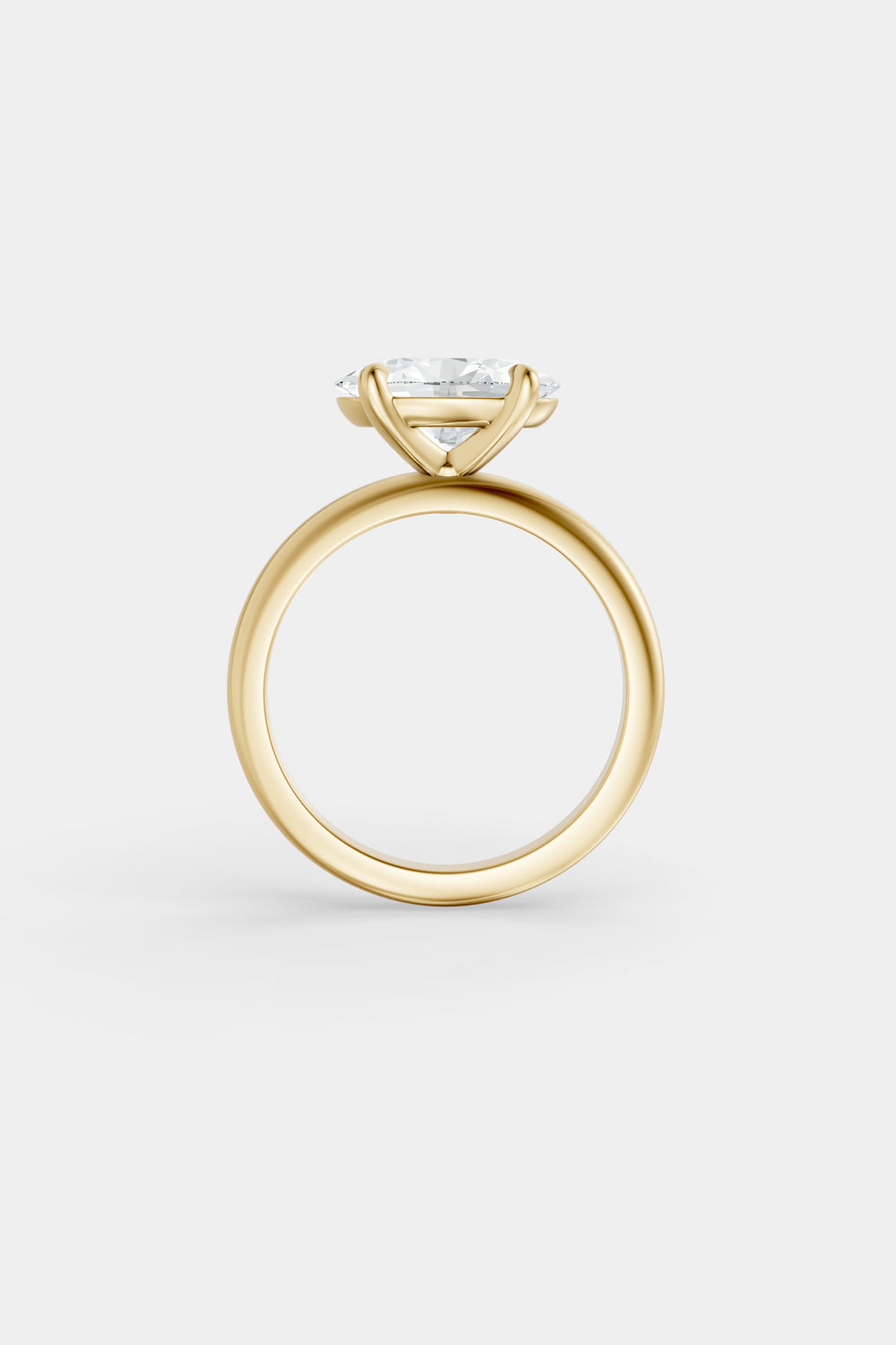 East West Diamond Solitaire Ring | Tapered Band| Natasha Schweitzer
