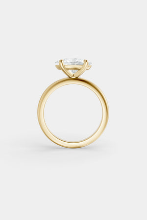 East West Diamond Solitaire Ring | Tapered Band | Natasha Schweitzer