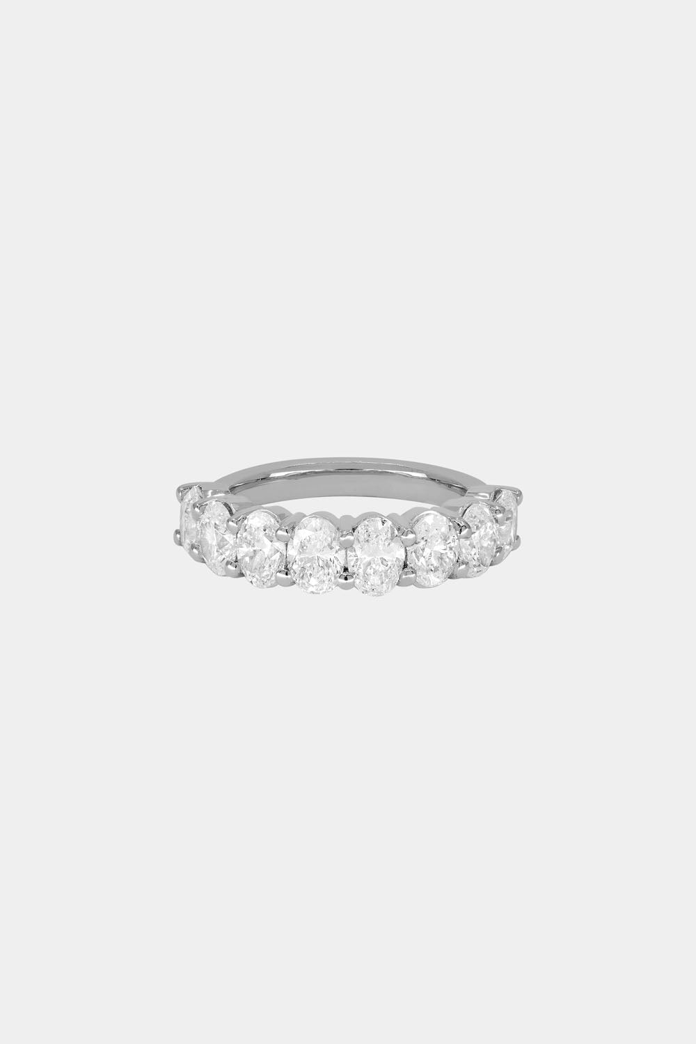 Oval Diamond Half Band | Gold| Natasha Schweitzer
