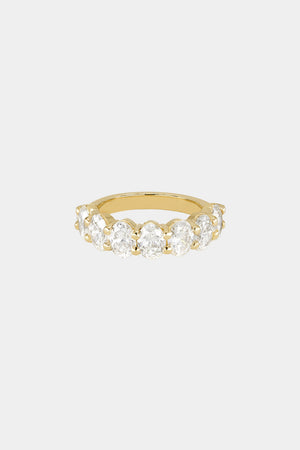 Oval Diamond Half Band | Gold | Natasha Schweitzer