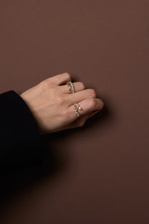 Marquise Diamond Wrap Ring | White Gold | Natasha Schweitzer