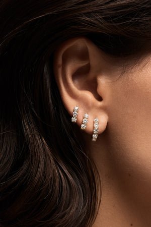 Diamond Georgie Hoops | 18K Yellow Gold, More sizes available | Natasha Schweitzer