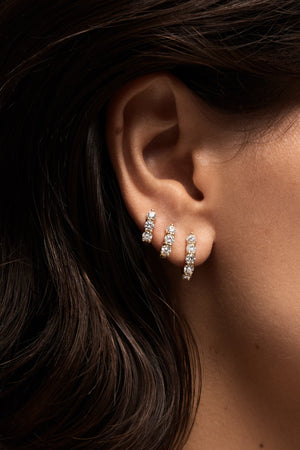 Diamond Georgie Hoops | 18K White Gold, More sizes available | Natasha Schweitzer