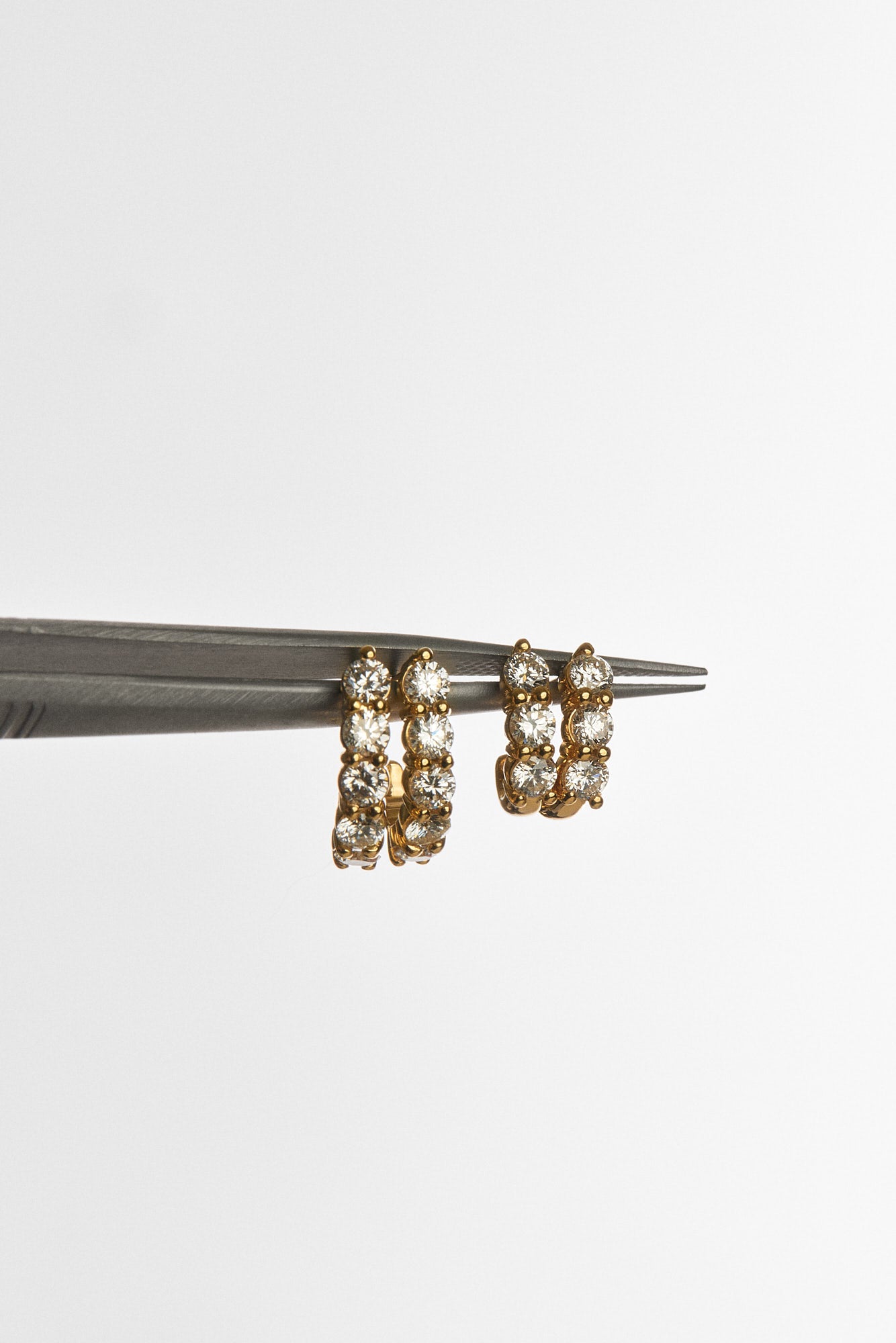 Diamond Georgie Hoops | 18K White Gold, More sizes available| Natasha Schweitzer