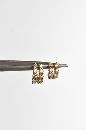 Diamond Georgie Hoops | 18K White Gold, More sizes available | Natasha Schweitzer