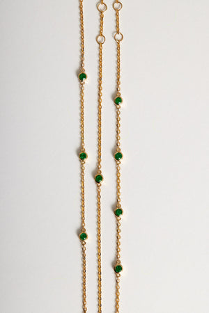 3 Emerald Bracelet | 9K White Gold | Natasha Schweitzer