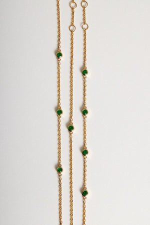 5 Emerald Bracelet | 9K Yellow Gold | Natasha Schweitzer