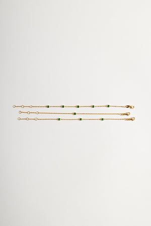 3 Emerald Bracelet | 9K Yellow Gold | Natasha Schweitzer