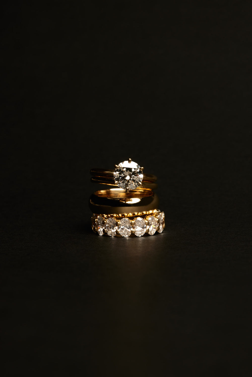 Round Diamond Ring | 18K Gold| Natasha Schweitzer