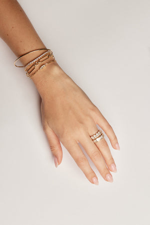 Oval Diamond Half Band | Gold | Natasha Schweitzer