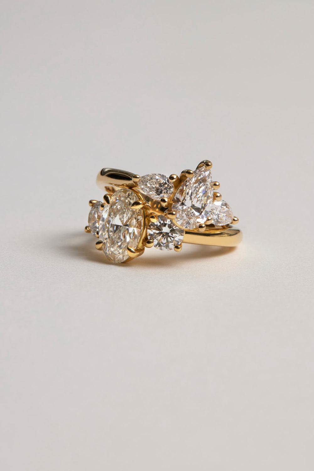 Trilogy Diamond Ring | 18K Gold| Natasha Schweitzer