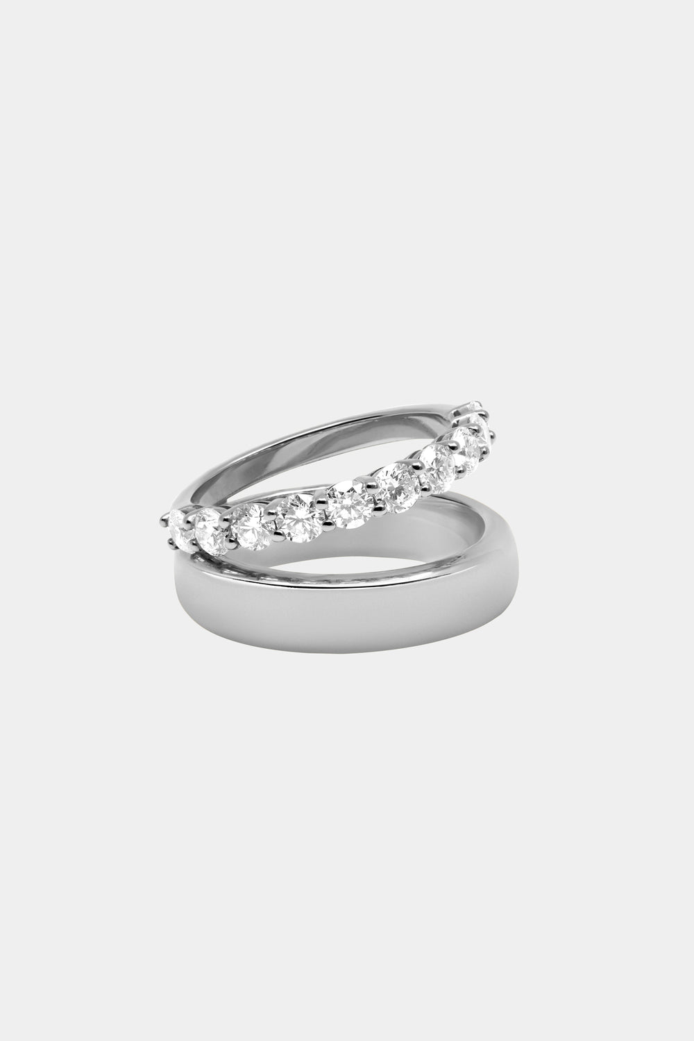 Sabine 10pt Round Diamond Ring | 18K White Gold| Natasha Schweitzer