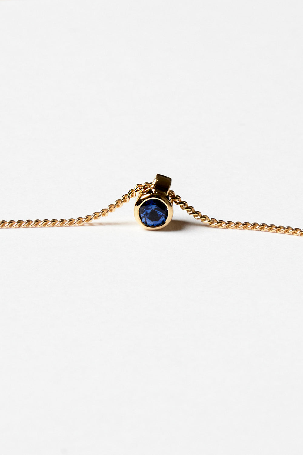 Mini Sapphire Necklace | 9K Gold| Natasha Schweitzer