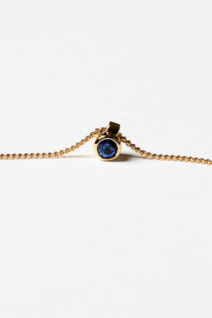 Mini Sapphire Necklace | 9K Gold | Natasha Schweitzer