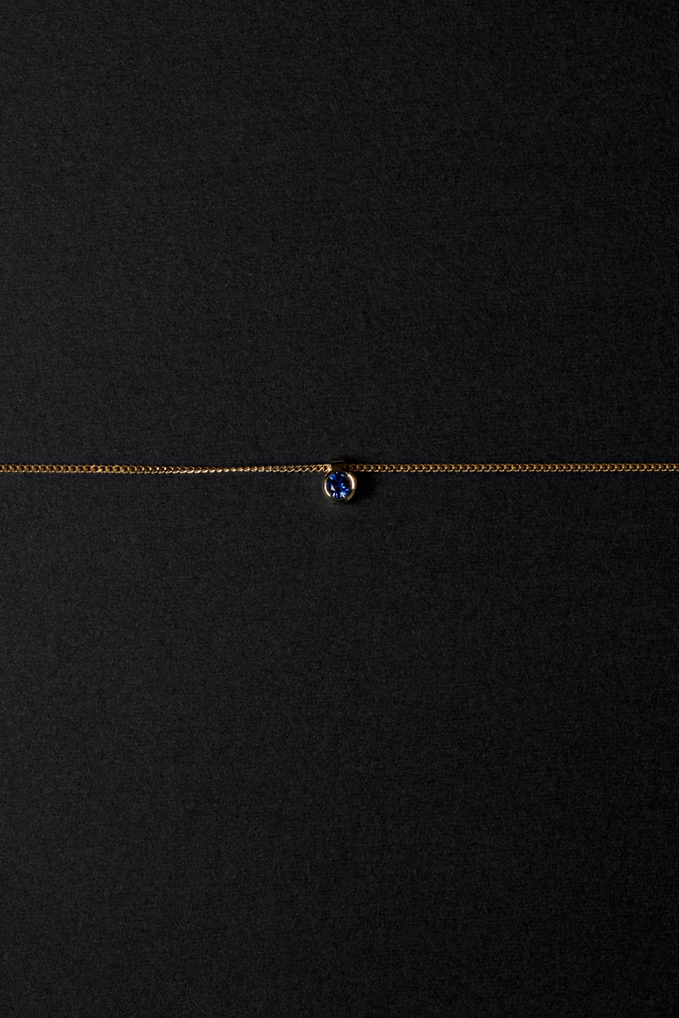 Mini Sapphire Necklace | 9K Gold| Natasha Schweitzer