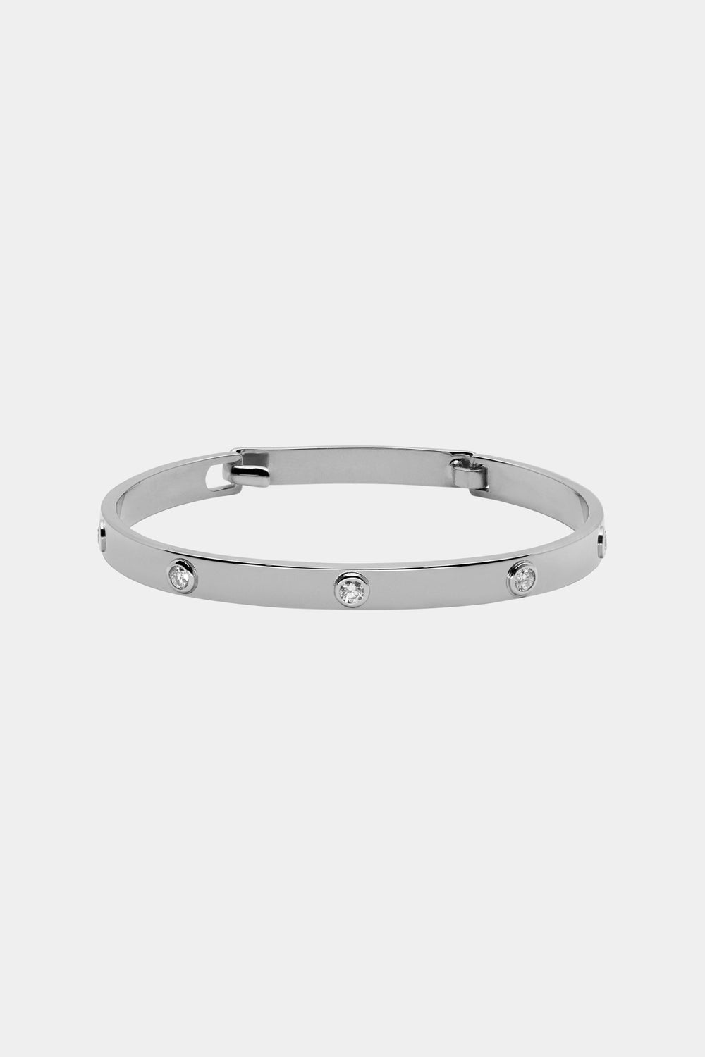 5 Round Diamond Tallows Bangle | White Gold| Natasha Schweitzer