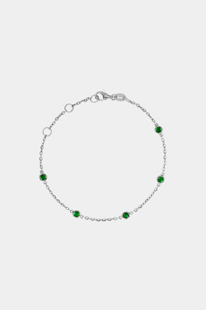 5 Emerald Bracelet | 9K White Gold | Natasha Schweitzer