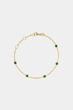 5 Emerald Bracelet | 9K Yellow Gold | Natasha Schweitzer