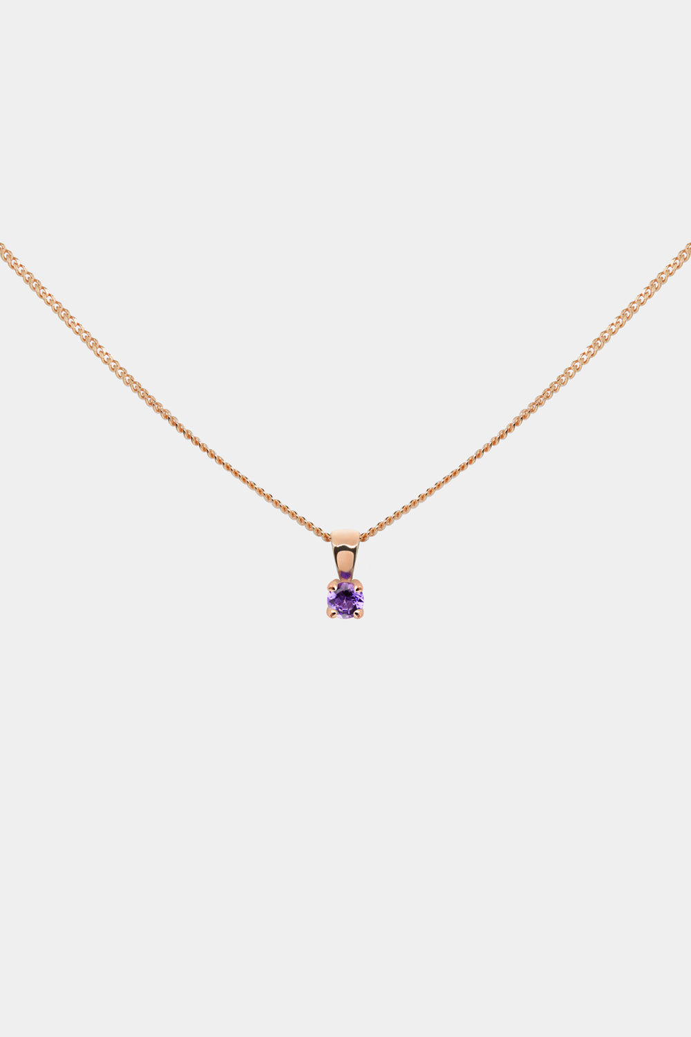 Birthstone Necklace | 9K Rose Gold