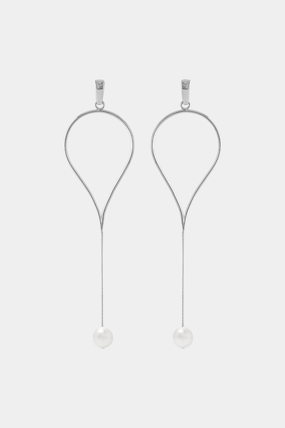 Aqua Drop Earrings | Silver