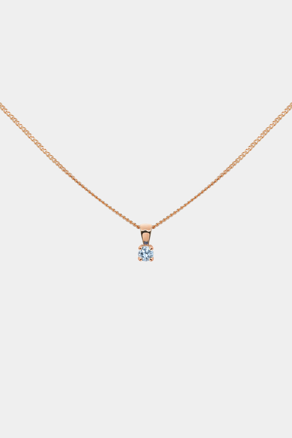 Birthstone Necklace | 9K Rose Gold