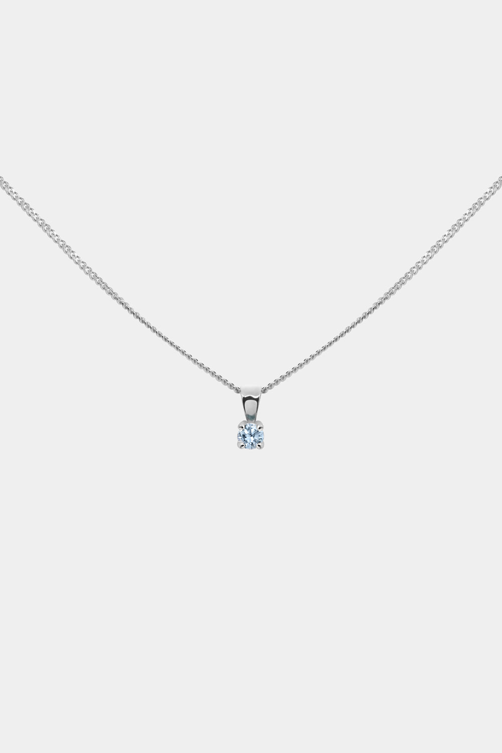 Birthstone Necklace | 9K White Gold