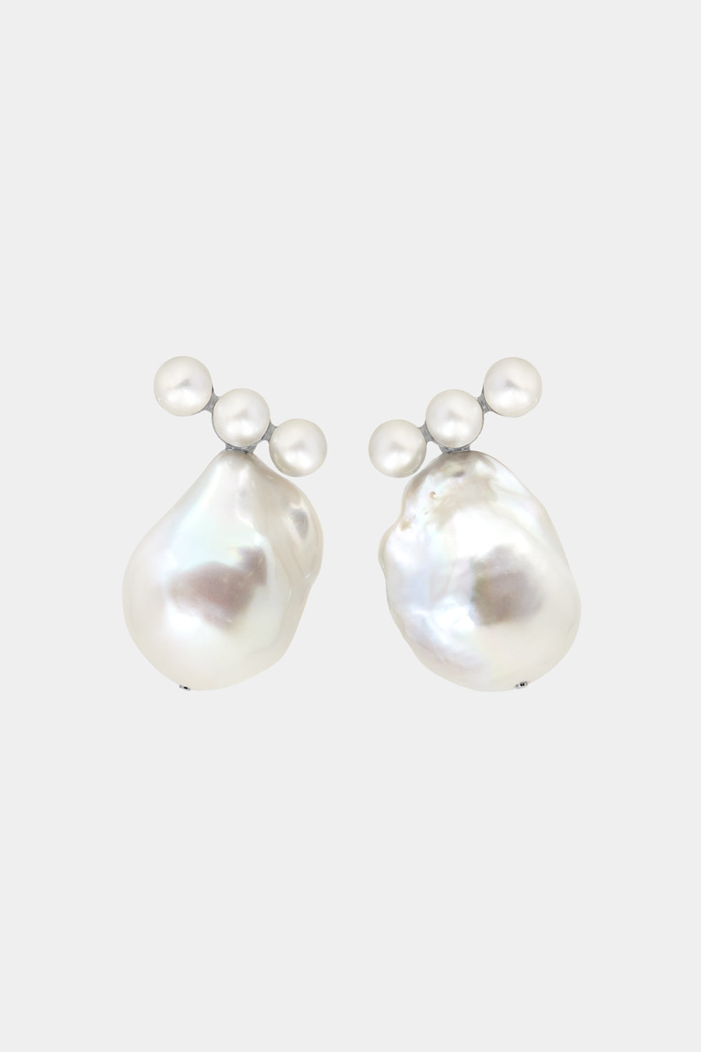 Arwen Baroque Pearl Earrings | Silver| Natasha Schweitzer