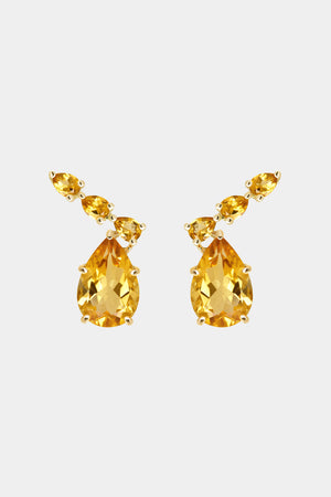 Arwen Citrine Earrings | 9K Yellow Gold | Natasha Schweitzer
