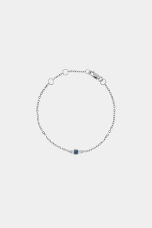 Baby Round Birthstone Bracelet | 9K White Gold | Natasha Schweitzer