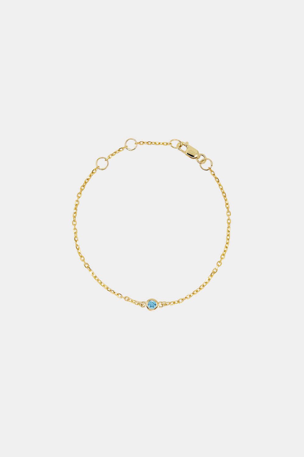 Baby Round Birthstone Bracelet | 9K Yellow Gold