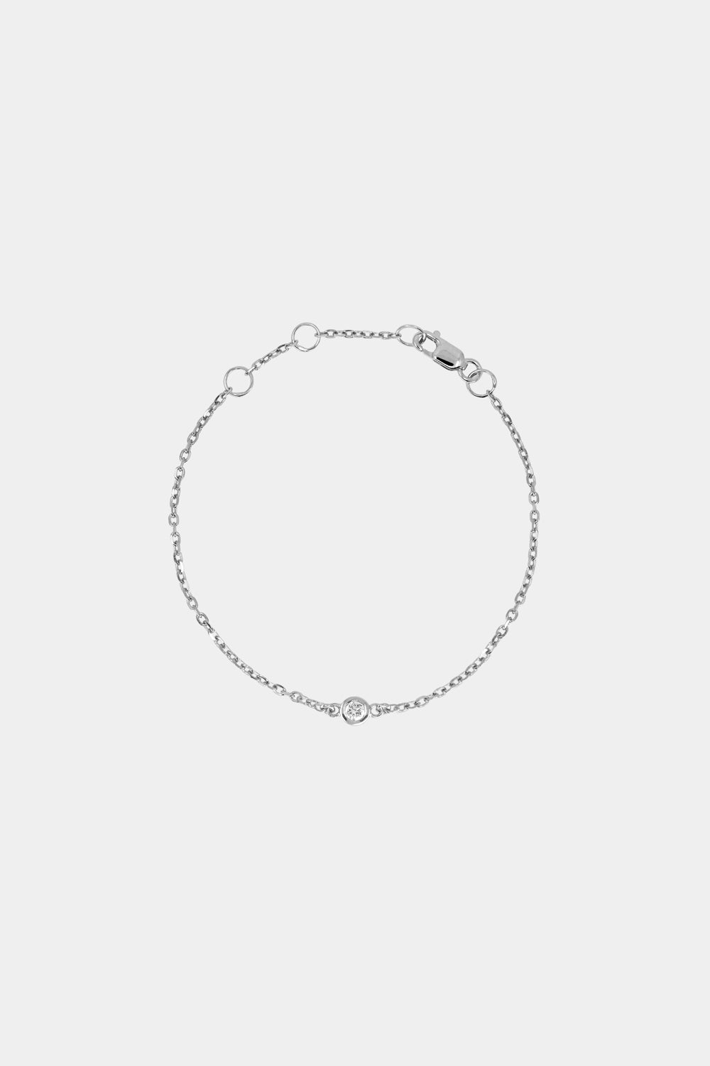 Baby Mini Round Diamond Bracelet | 9K White Gold