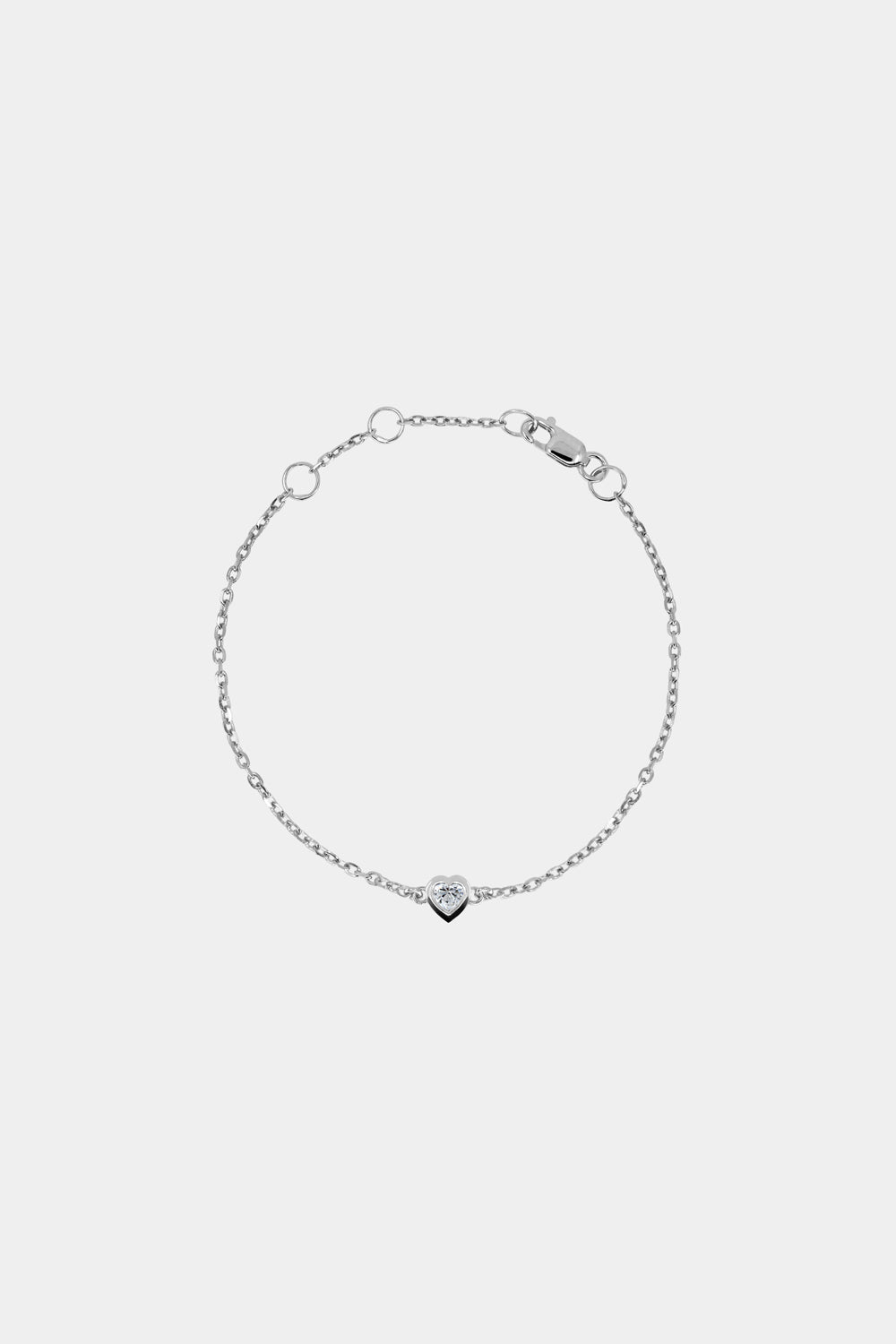Baby Heart Bracelet | 9K White Gold